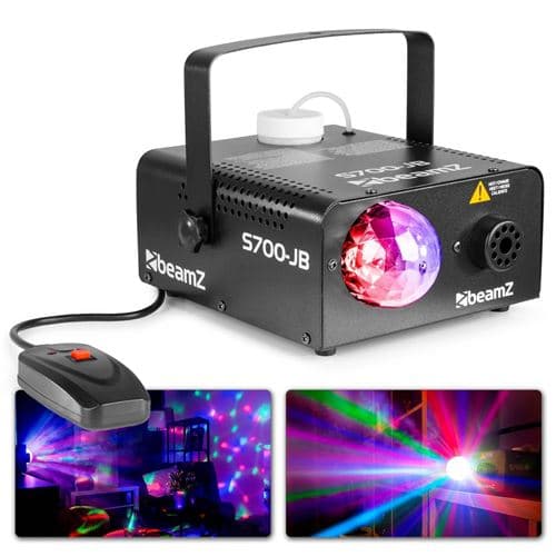 BEAMZ S700-JB Machine à fumée avec lumière JellyBall 700W, 3 x LED RGB, débit de fumée 75m3 par minute, réservoir 250ml