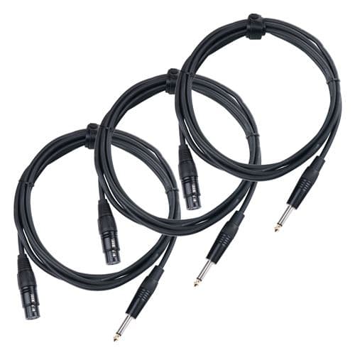 Pronomic Stage XFJ-2,5 câble micro XLR/Kl 2,5m 3xSet XLR (femelle)/
