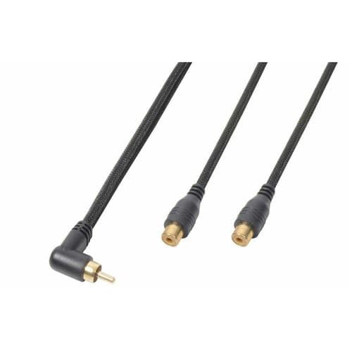 Power Dynamics PD Connex Câble Audio Cordon 1 x RCA Mâle Coudé/2x RCA Idéal pour Relier votre Ordinateur Portable, votre TV, Tablette, Smartphone…