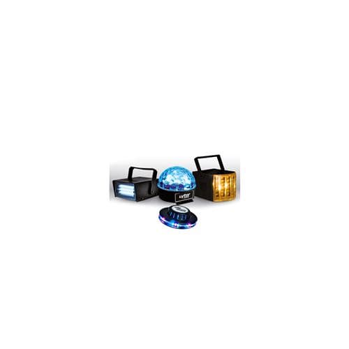 Lytor zirkus 5 jeux de lumière stroboscope + dôme astro 6 leds + derby 4 leds rgbw + 2 effets ovni