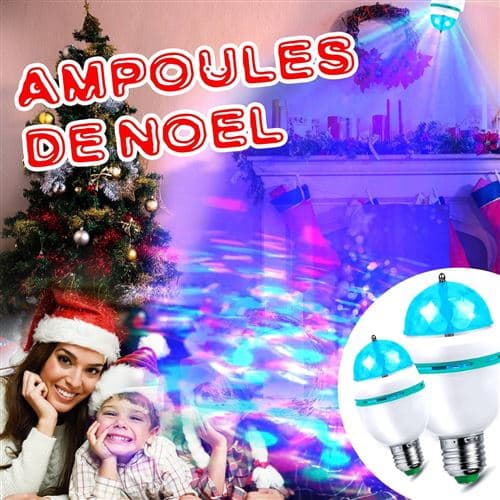 Lytor Ampoules de Noël Projecteurs Multi points Rouge, Vert, Bleu à LED Indoor Déco Sapin
