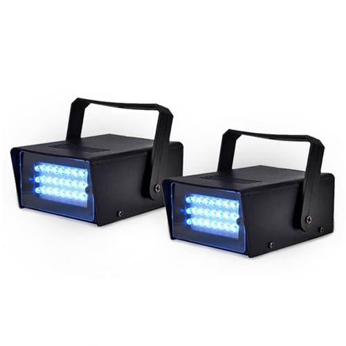 Lytor STROBOSCOPES Mini 26 LEDS blanches Pack de 2