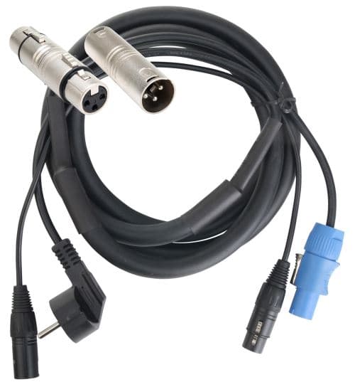 Pronomic Stage EUPPX-2,5 câble hybride euro/powerplug/XLR