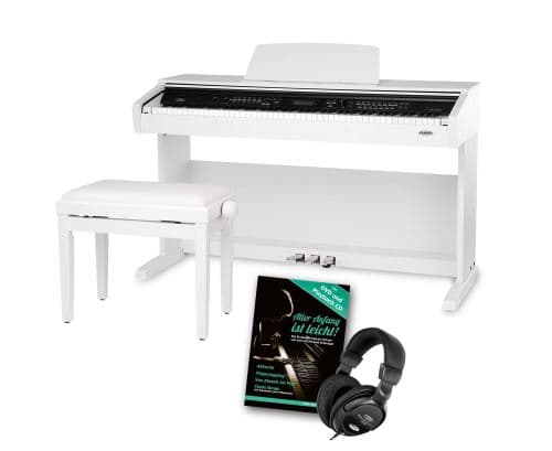 Classic Cantabile DP-A 310 WM Piano Numérique Blanc Mat Set avec Banc et