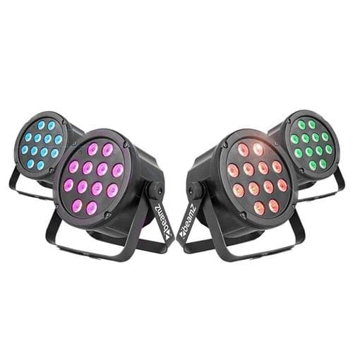 BEAMZ Complet d'Éclairage avec 4 Spots Slimpar35