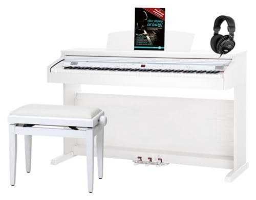 Classic Cantabile DP-50 WM Piano Numérique Blanc Mat Set avec Banc et