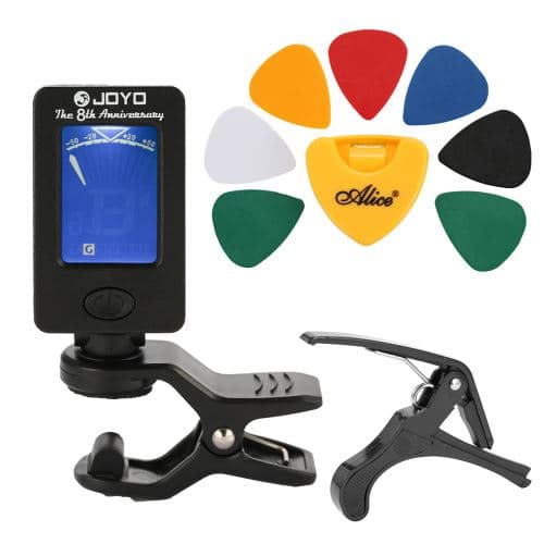 docooler Festnight Trousse à Outils pour Guitare, Accordeur Médiators Capo Kit d Accessoires de Guitare