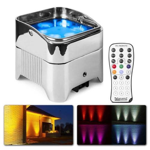 BEAMZ BBP96SC Uplight sur Batterie RGBAW-UV DMX 72 Watts Miroir