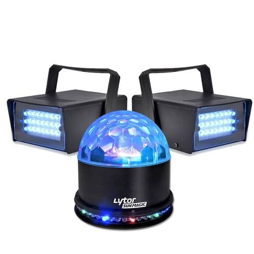 Lytor Soirée FIESTA SUNMAGIC + 2 LED STROBE BLANC
