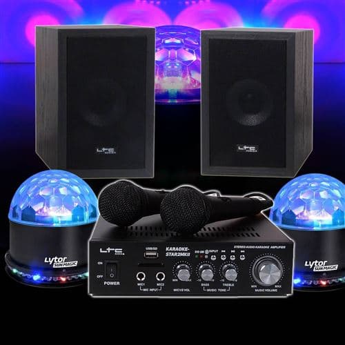 Ibiza Sound Karaoké enfant 2x50W STAR2MKII + 2 SUNMAGIC RVB