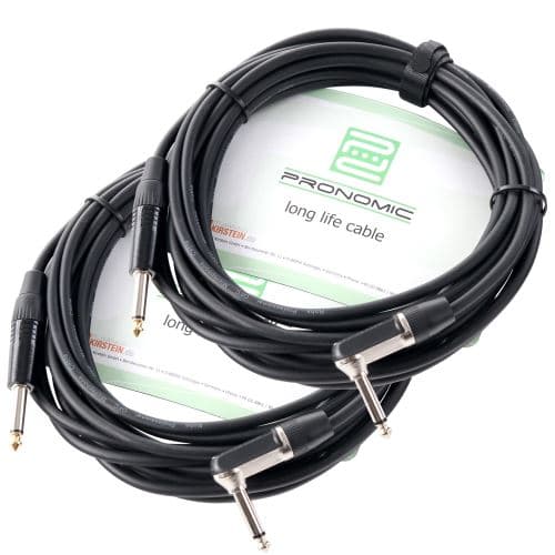 Pronomic Stage INST-A-6 câble instrument fiche coudée 6 m lot de 2