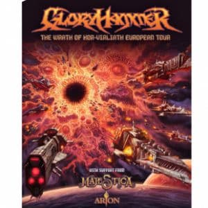Affiche, Gloryhammer + Majestica + Arion