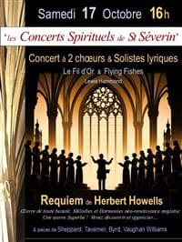 Affiche, Concert à 2 choeurs et solistes lyriques
