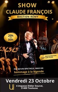 Affiche, Show Claude François + soirée flash back 80 / 90 / 2000