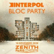 Affiche, Bloc Party + Interpol + 1ère Partie