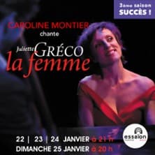 Affiche, Caroline Montier chante Juliette Gréco - Théâtre de l'Essaïon, Paris